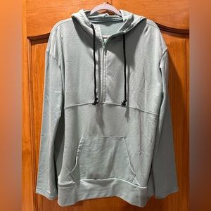XL half zip pullover with hood